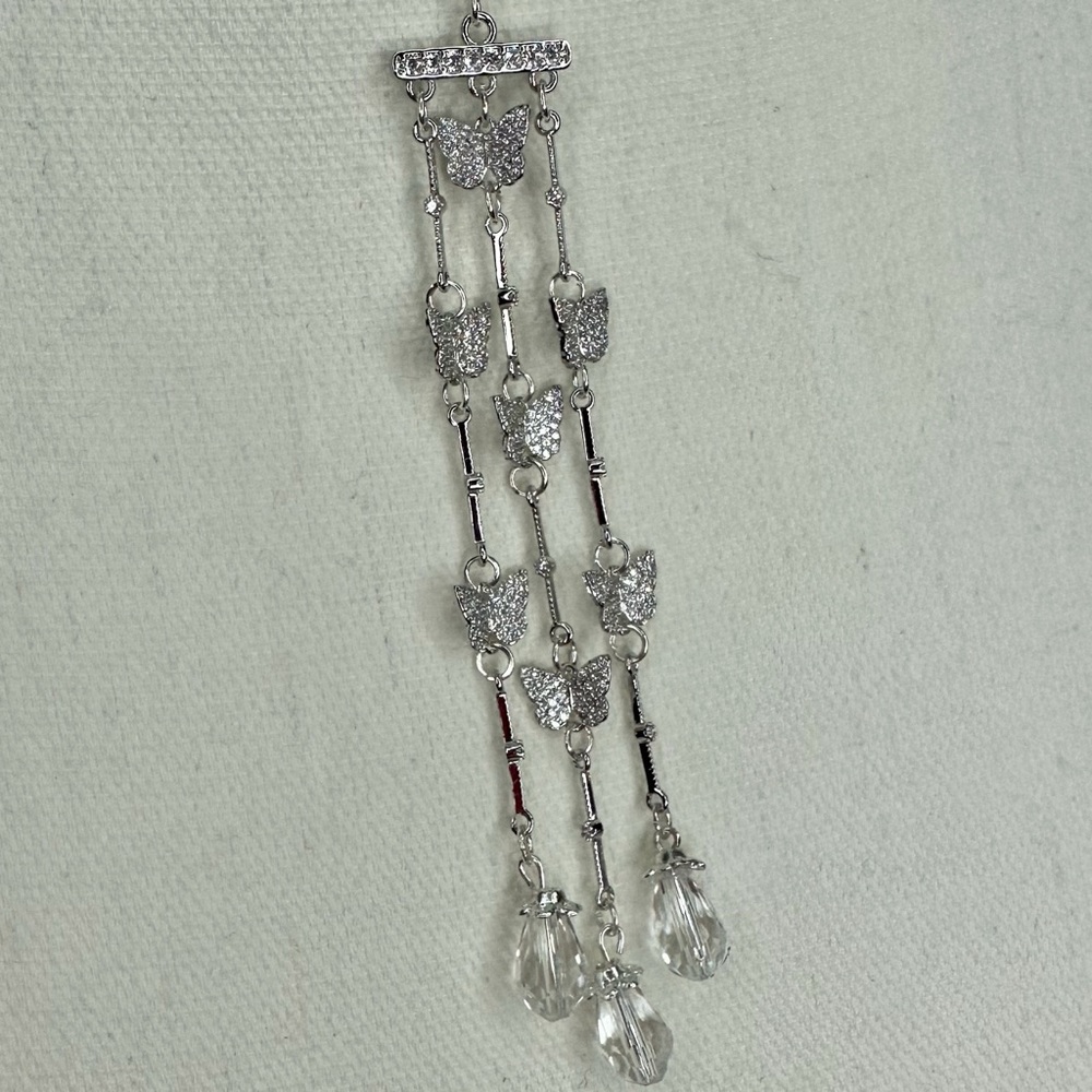 NEW 925 Sterling Silver Sparkling Pavé Butterfly ‘Mariposa’ Pendant Necklace - Picture 3 of 16